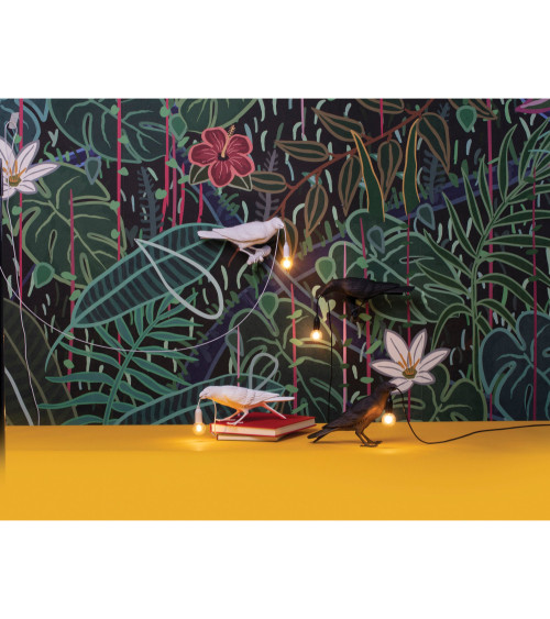 Lampada da parete "Bird Lamp Nero Looking Left" | BHOME by Arredi Barbàra