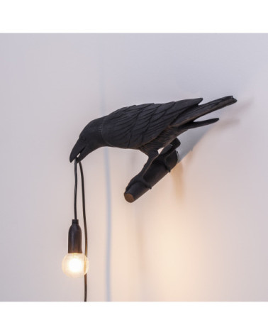 Lampada da parete "Bird Lamp Nero Looking Left" | BHOME by Arredi Barbàra