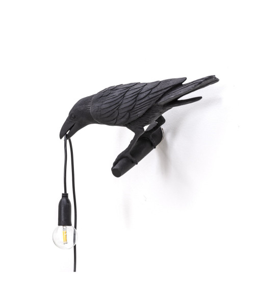 Lampada da parete "Bird Lamp Nero Looking Left" | BHOME by Arredi Barbàra