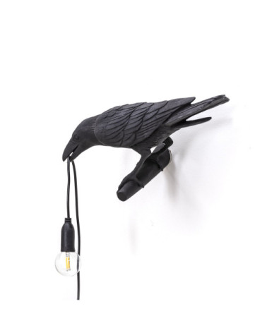 Lampada da parete "Bird Lamp Nero Looking Left" | BHOME by Arredi Barbàra