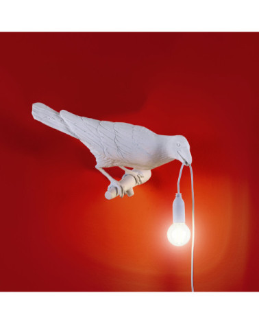 Lampada da parete "Bird Lamp Bianco Looking Left" | BHOME by Arredi Barbàra