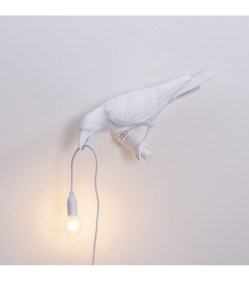 Lampada da parete "Bird Lamp Bianco Looking Left" | BHOME by Arredi Barbàra