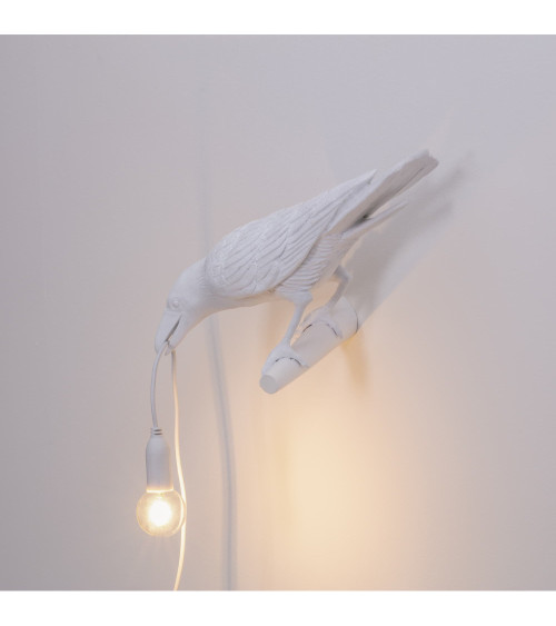 Lampada da parete "Bird Lamp Bianco Looking Left" | BHOME by Arredi Barbàra