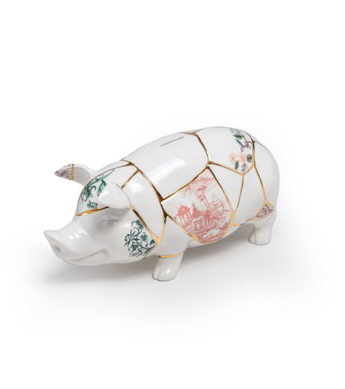 Kintsugi Piggy Bank"Kintsugi Piggy Bank"Porzellan —SELETTI | BHOME by Arredi Barbàra