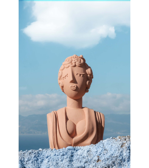 Scultura decorativa "Magna Graecia Busto in Terracotta Poppea" | BHOME by Arredi Barbàra