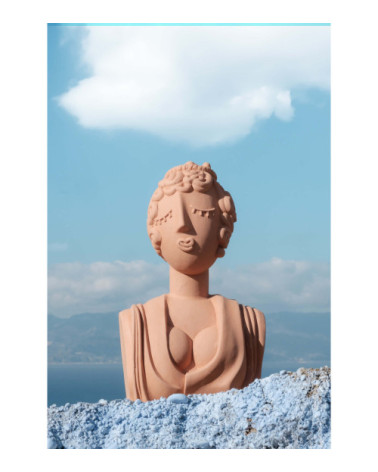 Scultura decorativa "Magna Graecia Busto in Terracotta Poppea" | BHOME by Arredi Barbàra