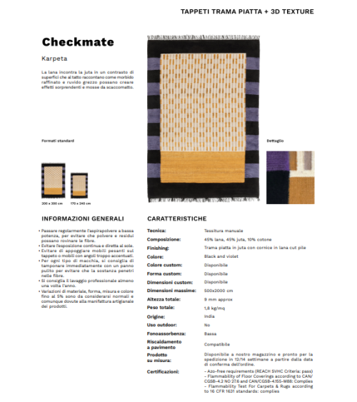 Checkmate Karpeta | Bhome by Arredi Barbàra