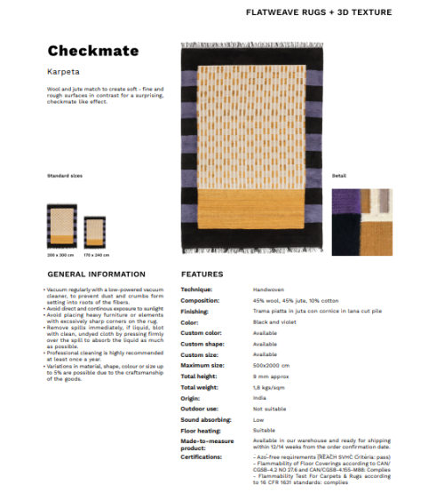 Checkmate Karpeta | Bhome by Arredi Barbàra