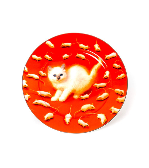 Piatto "in Porcelana Kitten Gold Border" | BHOME by Arredi Barbàra