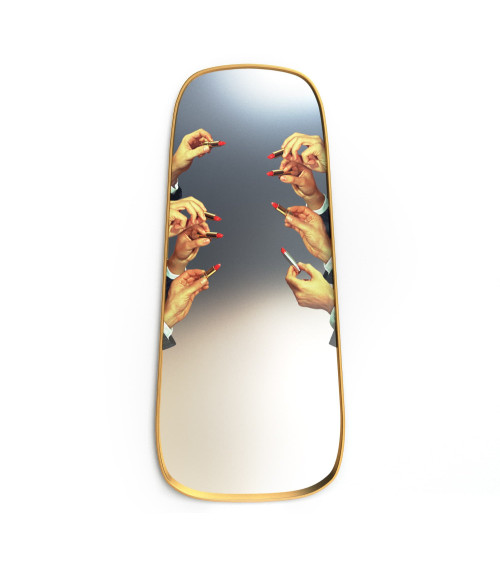Miroir"Gold Frame Lipsticks 62 h. 140"Cm 62 h 140 –SELETTI | BHOME by Arredi Barbàra