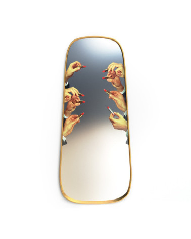 Espejo"Gold Frame Lipsticks 62 h. 140"Cm 62 h. 140 –SELETTI | BHOME by Arredi Barbàra