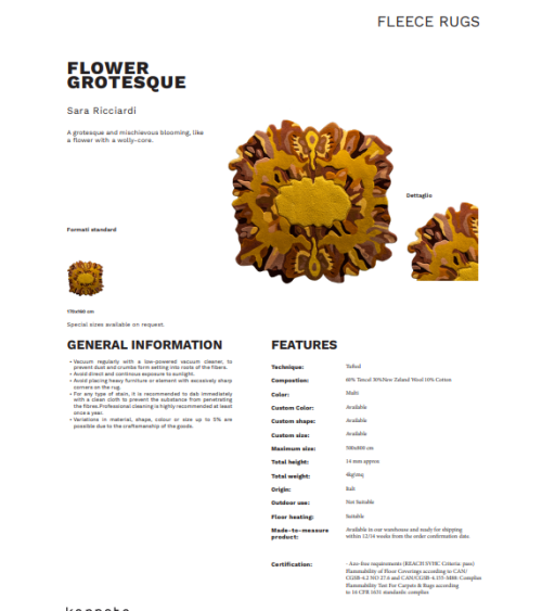 Flower Grotesque Karpeta | Bhome by Arredi Barbàra