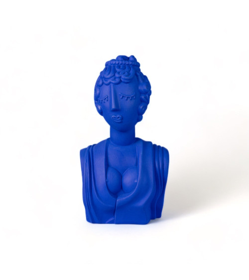Terracottbust Poppea"Terracotta Bust Poppea Blu"24 x 18 h 46 cmI 9,4" x 7,1"h 18,1 –SELETTI | BHOME by Arredi Barbàra
