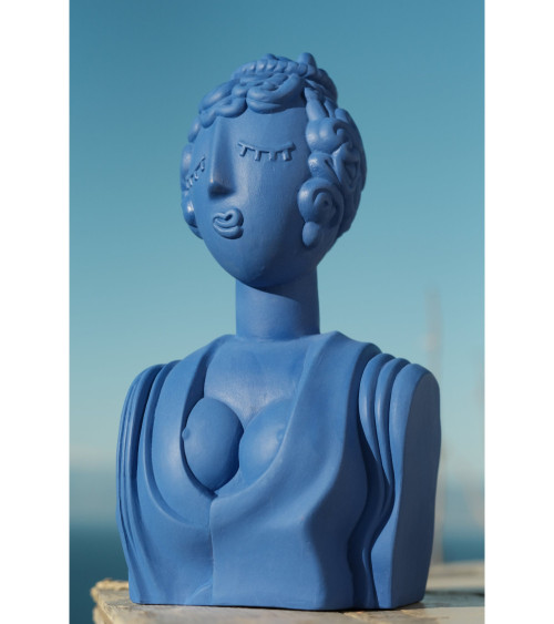 Terracotta Bust Poppea "Terracotta Bust Poppea Blu" | BHOME by Arredi Barbàra