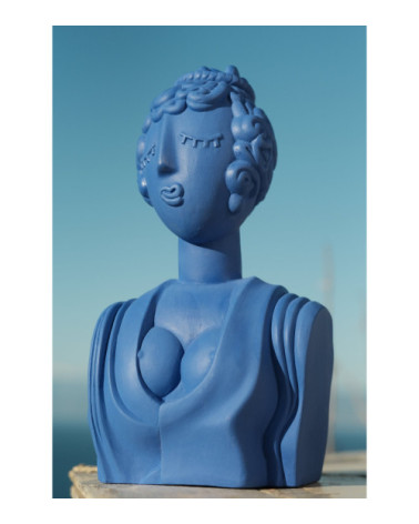 Terracotta Bust Poppea "Terracotta Bust Poppea Blu" | BHOME by Arredi Barbàra