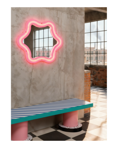 "Supercurve Mirror Tiny Flower" | BHOME by Arredi Barbàra
