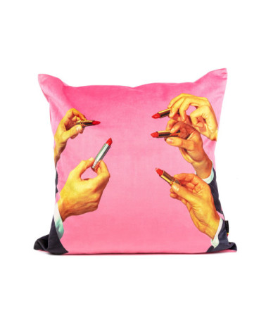 Cuscino "Pink Lipstick con imbottitura in poliestere" | BHOME by Arredi Barbàra