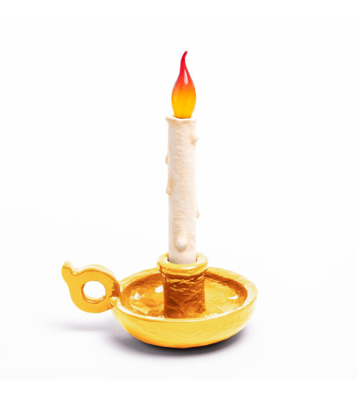 Glühbirne"Bugia Lamp Oro"22 x 28 h. 31 wiederaufladbar –SELETTI | BHOME by Arredi Barbàra