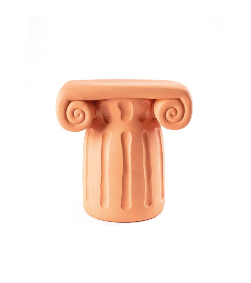 Stool"Magna Graecia Capitello in Terracotta"cm. 40 x 25 h. 20 –SELETTI | BHOME by Arredi Barbàra