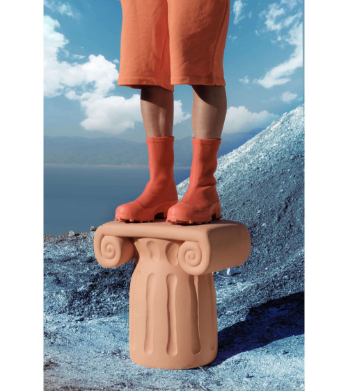 Hocker"Magna Graecia Capitello in Terracotta"cm. 40 x 25 h. 20 –SELETTI | BHOME by Arredi Barbàra
