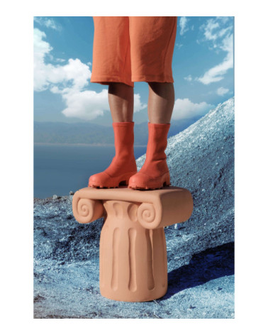 Hocker"Magna Graecia Capitello in Terracotta"cm. 40 x 25 h. 20 –SELETTI | BHOME by Arredi Barbàra