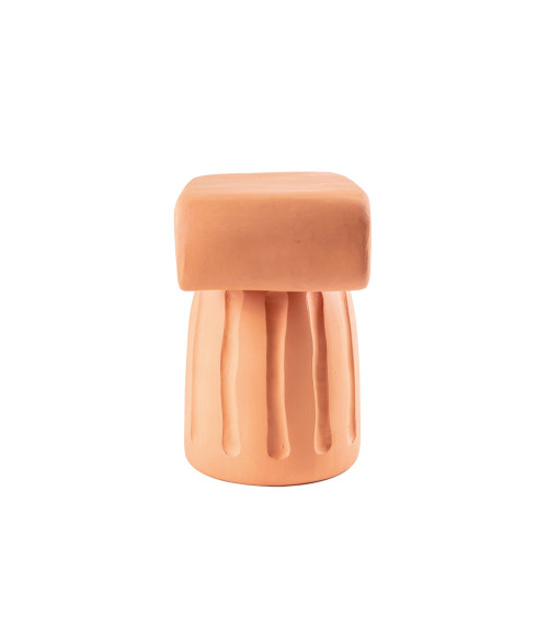 Hocker"Magna Graecia Capitello in Terracotta"cm. 40 x 25 h. 20 –SELETTI | BHOME by Arredi Barbàra