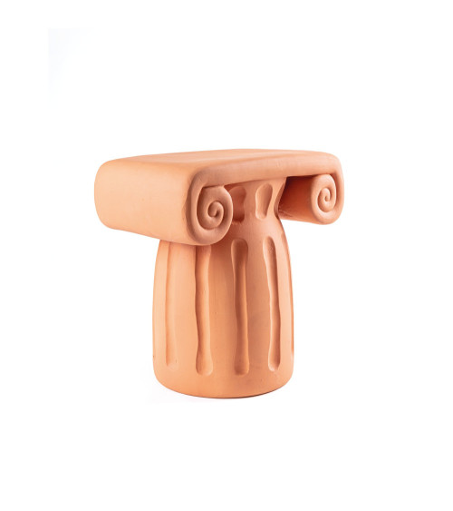 Hocker"Magna Graecia Capitello in Terracotta"cm. 40 x 25 h. 20 –SELETTI | BHOME by Arredi Barbàra