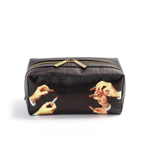 Lippenstift waschen"Wash Bag Lipstick Black"Cm 25,5x12,5x15 –SELETTI | BHOME by Arredi Barbàra