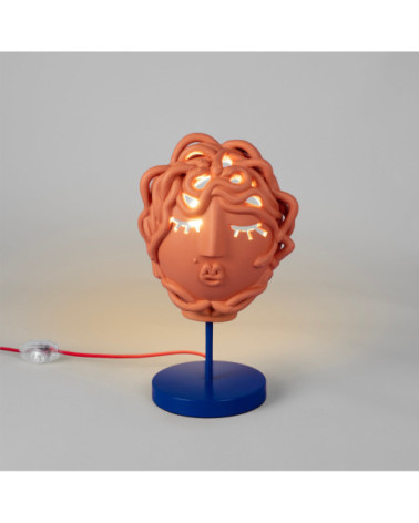 Lámpara de piso"Magna Graecia Lampada di Terracotta- Medusa mask"cm. 24 x 14 x h.28 –SELETTI | BHOME by Arredi Barbàra