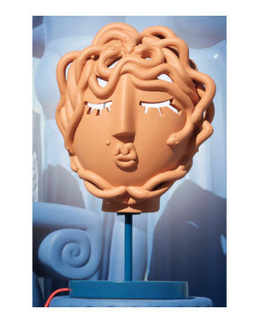 Lámpara de piso"Magna Graecia Lampada di Terracotta- Medusa mask"cm. 24 x 14 x h.28 –SELETTI | BHOME by Arredi Barbàra