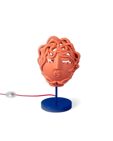 Lámpara de piso"Magna Graecia Lampada di Terracotta- Medusa mask"cm. 24 x 14 x h.28 –SELETTI | BHOME by Arredi Barbàra