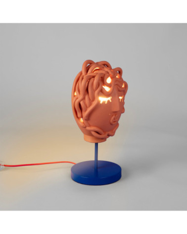 Lámpara de piso"Magna Graecia Lampada di Terracotta- Medusa mask"cm. 24 x 14 x h.28 –SELETTI | BHOME by Arredi Barbàra