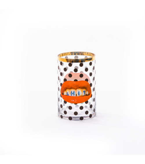 Vase"Piccolo Shit Pois"en vidrio –SELETTI | BHOME by Arredi Barbàra
