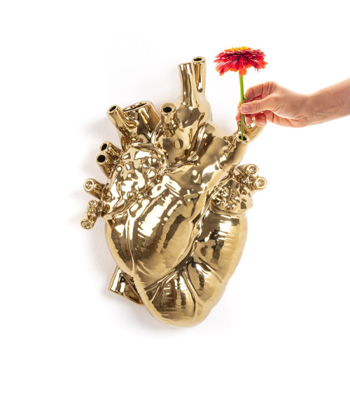Vase"Love in Bloom Giant Gold"cm 42 x 20 h60 –SELETTI | BHOME by Arredi Barbàra