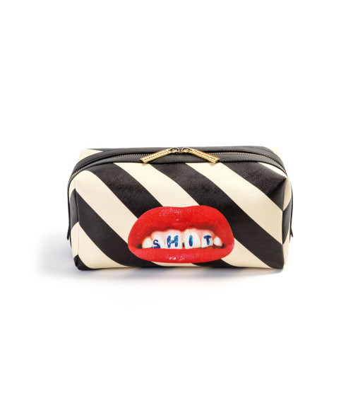 Tütenwäsche"Wash Bag Shit Stripes"Cm 25,5x12,5x15 –SELETTI | BHOME by Arredi Barbàra