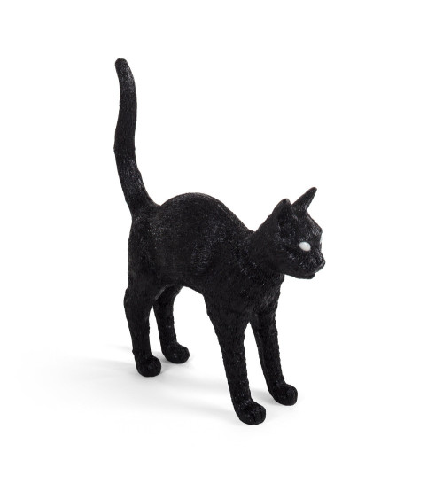 Table lamp"Jobby The Cat Black"cm 46 x 12 h 20,7 rechargeable –SELETTI | BHOME by Arredi Barbàra