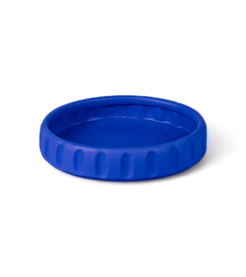 Vase"in Terracotta con Saucer Dorico Blu"29 h 30 cmI 11,4" h 11,8" – SELETTI | BHOME by Arredi Barbàra