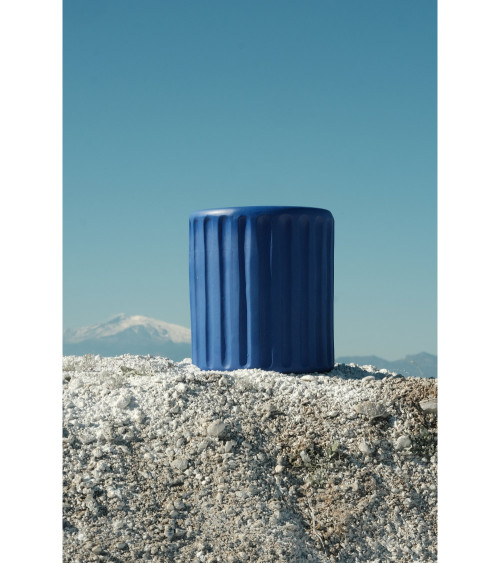 Vaso "in Terracotta con Saucer Dorico Blu" | BHOME by Arredi Barbàra