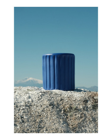 Vaso "in Terracotta con Saucer Dorico Blu" | BHOME by Arredi Barbàra