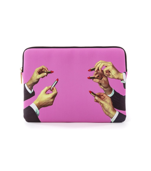 Bolsa"Custodia da Laptop Lipsticks Pink"portátil –SELETTI | BHOME by Arredi Barbàra