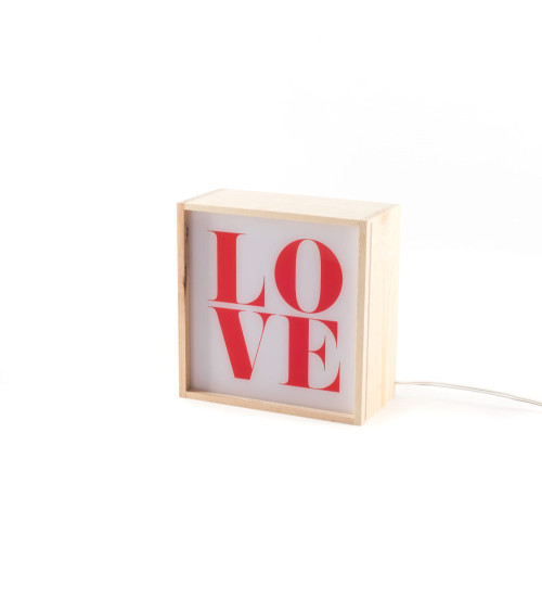 Tischlampe"Lighthink Box Change your Mind / Love / Soul Food"a led –SELETTI | BHOME by Arredi Barbàra