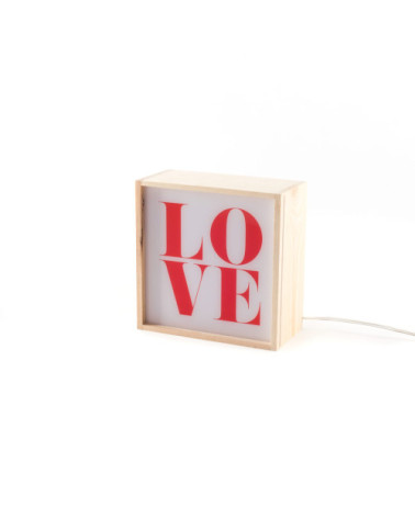 Lampada da tavolo "Lighthink Box Change your Mind / Love / Soul Food" | BHOME by Arredi Barbàra