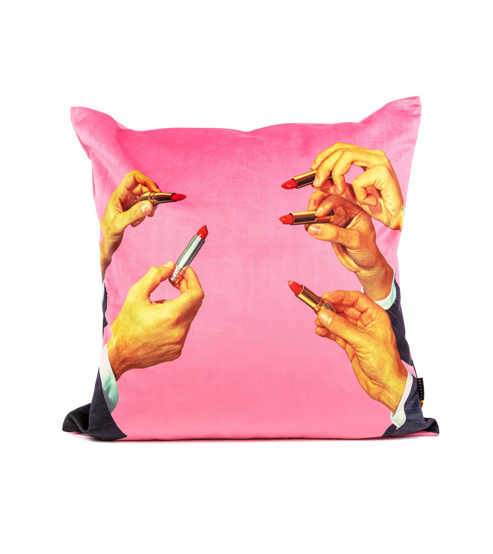 Cuscino "Pink Lipstick con imbottitura Piuma" | BHOME by Arredi Barbàra