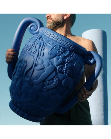 Vaso "Terracotta Amphora Blue" | BHOME by Arredi Barbàra