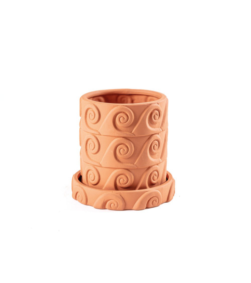 Vase"Magna Graecia Vaso in Terracotta Onda"Ø cm. 24 h 23 –SELETTI | BHOME by Arredi Barbàra