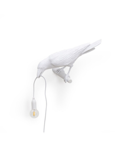 Lampadina "Bird Lamp Bianca Sguardo a Sinistra da Esterno" | BHOME by Arredi Barbàra