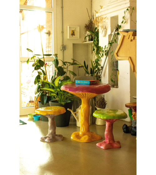 Hocker"Amanita - Sgabello Arancione"cm Ø 44 x h. cm 41 –SELETTI | BHOME by Arredi Barbàra
