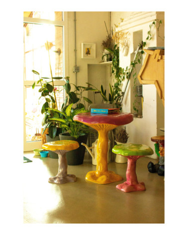 Hocker"Amanita - Sgabello Arancione"cm Ø 44 x h. cm 41 –SELETTI | BHOME by Arredi Barbàra