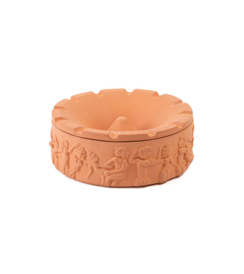 Ashtray"Magna Graecia Posacenere in Terracotta Dialogues"RESUMEN cm. 15 x h. 5.5 –SELETTI | BHOME by Arredi Barbàra