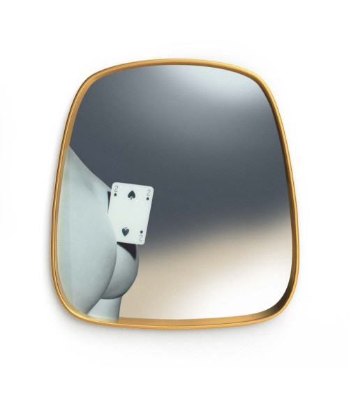 Spiegel"Gold Frame Two of Spades"Cm 54 h. 59 –SELETTI | BHOME by Arredi Barbàra